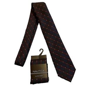 NWOT Nautica Tie and Pocket Square Set